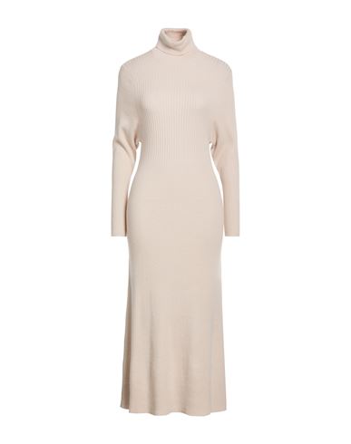 Anna Molinari Woman Maxi Dress Beige Size 6 Wool, Cashmere In Sand