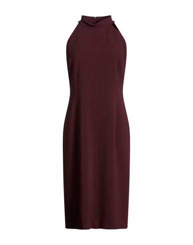 Kaos Woman Midi Dress Burgundy Size 12 Polyester, Elastane In Red