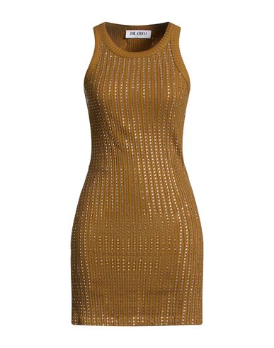 Attico The  Woman Mini Dress Military Green Size 4 Cotton