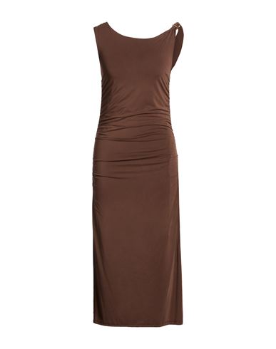 Souvenir Woman Midi Dress Brown Size S Modal, Polyamide, Elastane