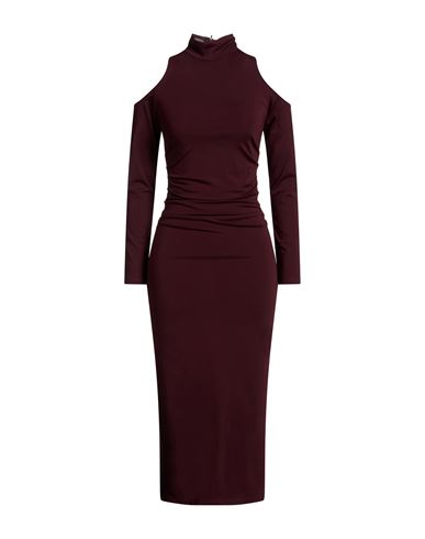 Kaos Woman Midi Dress Plum Size 4 Viscose, Polyamide, Elastane In Purple