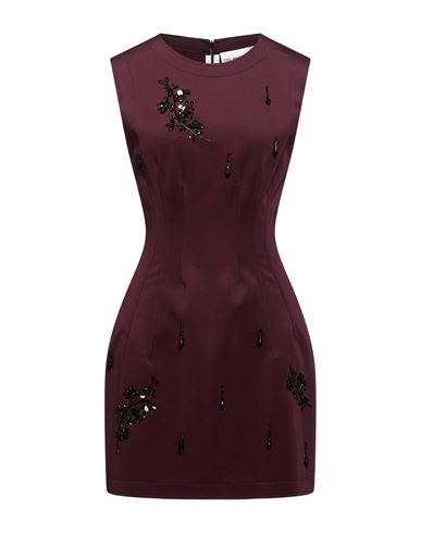 Des_phemmes Woman Mini Dress Plum Size 6 Polyester, Elastane In Purple