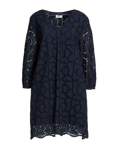Ottod'ame Woman Mini Dress Midnight Blue Size 6 Cotton