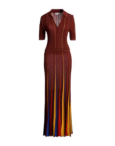 Gabriela Hearst Woman Maxi Dress Brick Size M Virgin Wool In Red