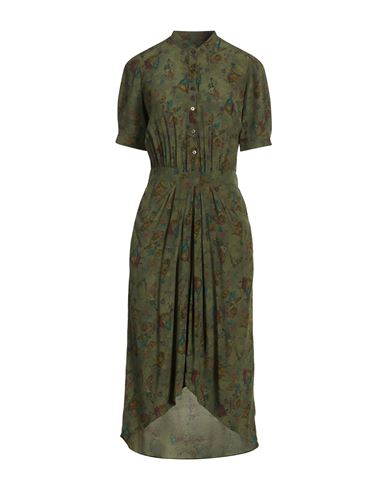 Vestido midi Mujer Verde oscuro XS Mujer
