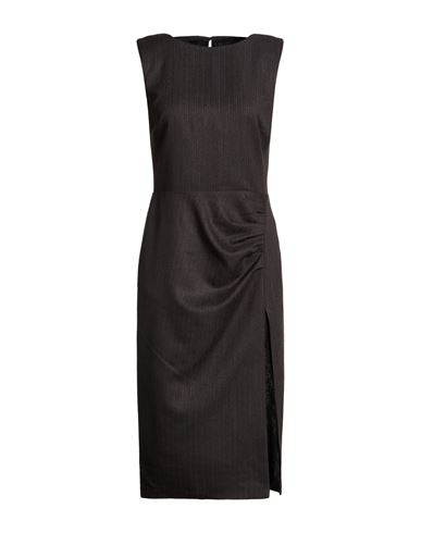 Liu •jo Woman Midi Dress Charcoal Size 8 Polyester, Viscose, Elastane, Polyamide In Grey