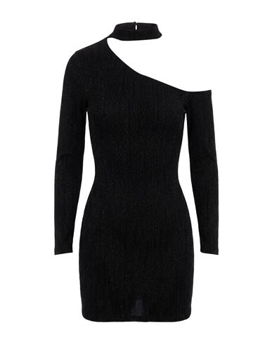 Gaelle Paris Gaëlle Paris Woman Mini Dress Black Size 6 Polyamide, Metal Fiber, Elastane