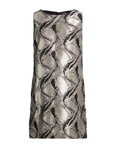 Charlott Woman Mini Dress Platinum Size S Silk, Viscose In Gray