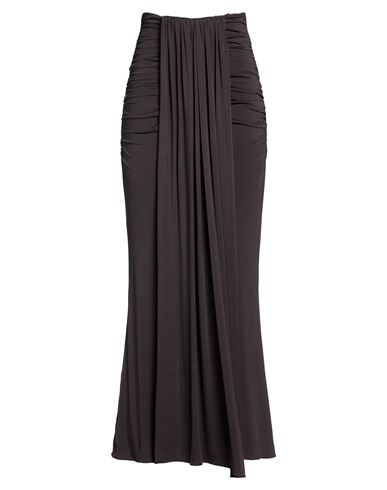 Lapointe Woman Maxi Skirt Dark Brown Size M Acetate, Elastane