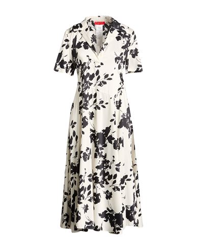 Max & Co . Woman Midi Dress White Size 0 Polyester