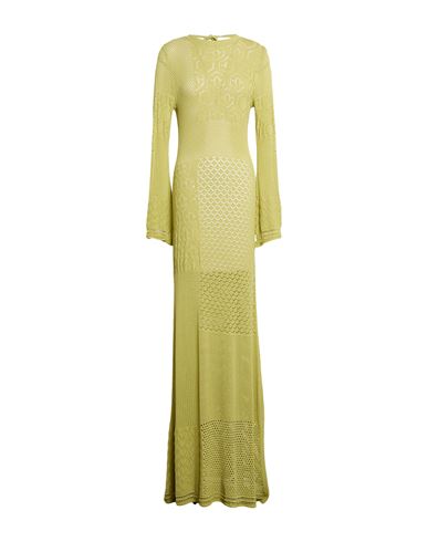 Akep Woman Maxi Dress Lime Green Size Xs Viscose, Polyester