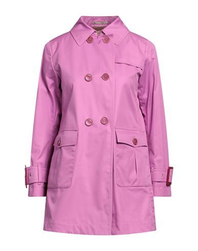 Herno Woman Overcoat & Trench Coat Fuchsia Size 10 Cotton, Polyester In Purple