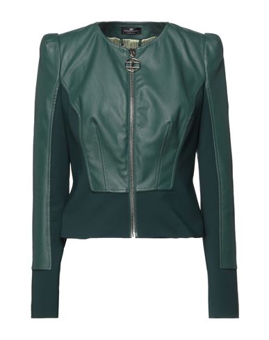Woman Jacket Dark green Size 4 Polyester, Polyurethane, Elastane
