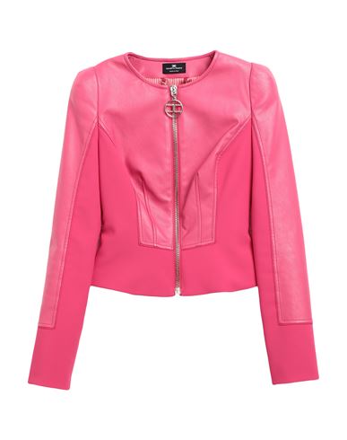 Elisabetta Franchi Woman Jacket Fuchsia Size 2 Polyester, Polyurethane, Elastane In Pink