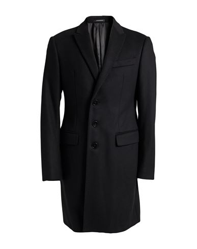 Emporio Armani Man Coat Black Size 46 Virgin Wool, Cashmere