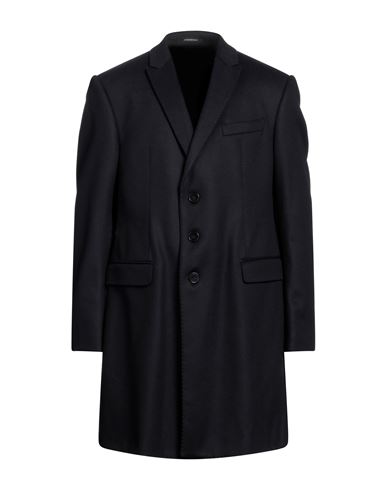 Emporio Armani Man Coat Midnight Blue Size 46 Virgin Wool, Cashmere