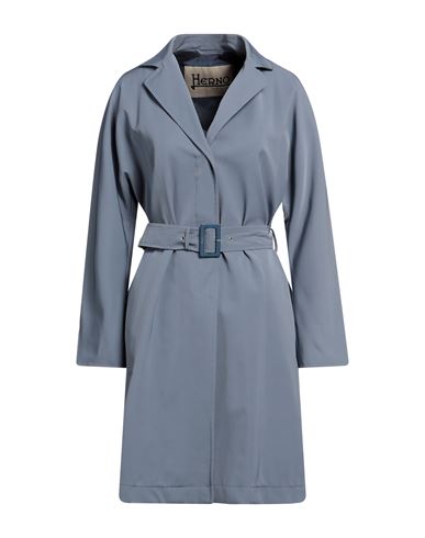 Shop Herno Woman Overcoat & Trench Coat Slate Blue Size 12 Polyester, Cotton