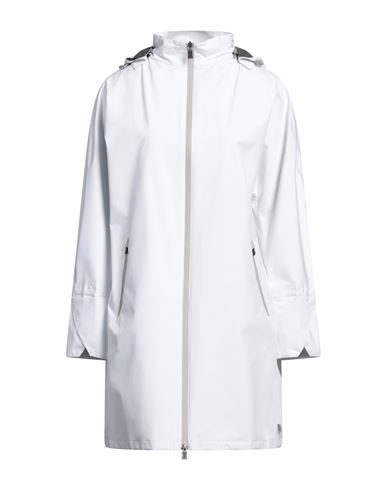 Shop Herno Woman Overcoat & Trench Coat Off White Size 14 Polyester, Ptfe - Polytetrafluoroethylene