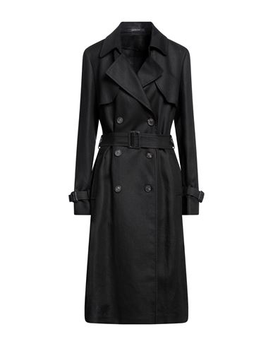 Tagliatore 02-05 Woman Overcoat Black Size 10 Linen