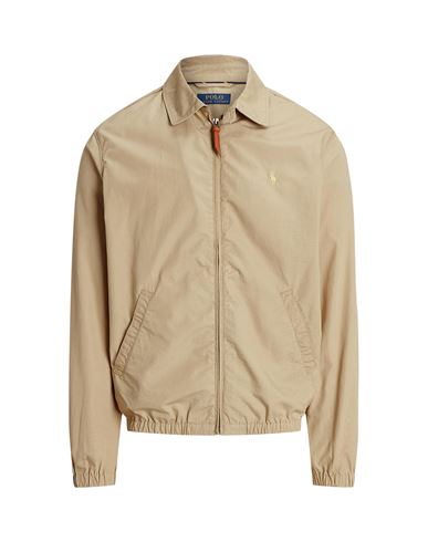 Shop Polo Ralph Lauren Man Jacket Sand Size M Cotton In Beige