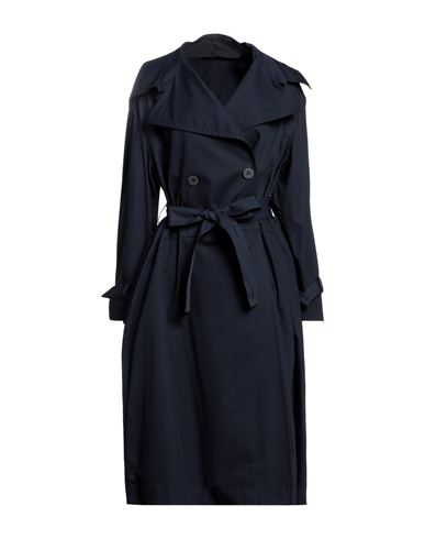 Liviana Conti Woman Overcoat Midnight Blue Size 12 Cotton