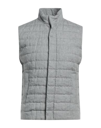 Herno Man Down Jacket Grey Size 36 Linen