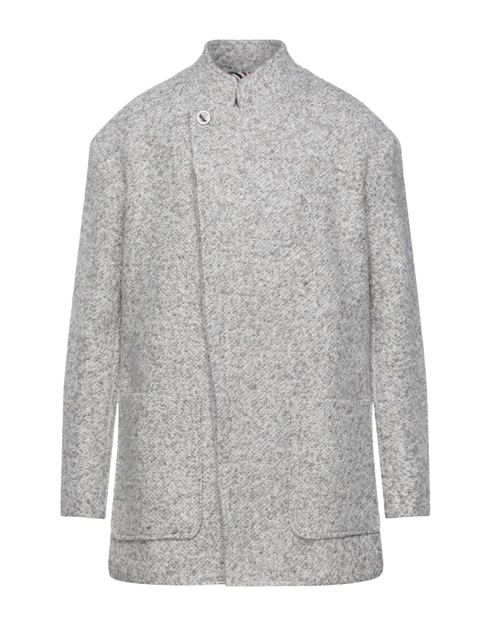 TAKESHY KUROSAWA TAKESHY KUROSAWA MAN COAT LIGHT GREY SIZE 38 POLYESTER, VISCOSE 16016979RI 4