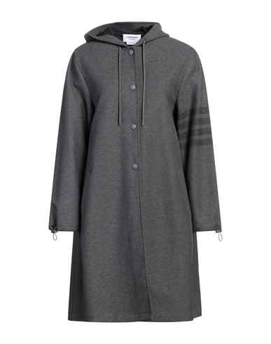 Thom Browne Woman Overcoat Grey Size 2 Cotton