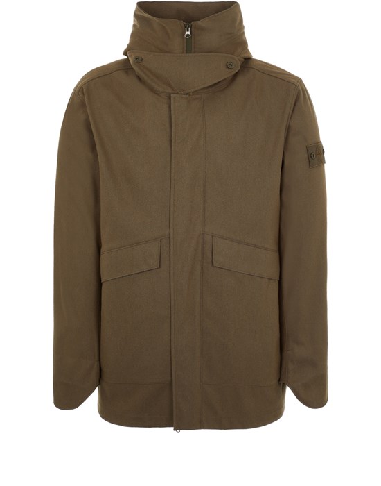 Mittellange Jacke Herr 442F1 SW 3L DOWN_GHOST PIECE WITH DETACHABLE LINING Front STONE ISLAND