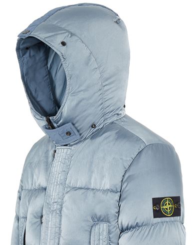 stone island resin poplin down jacket