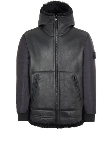 stone island leather jacket