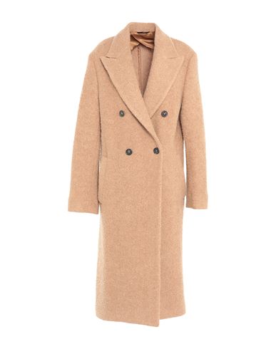 Woman Coat Ocher Size XL Polyester