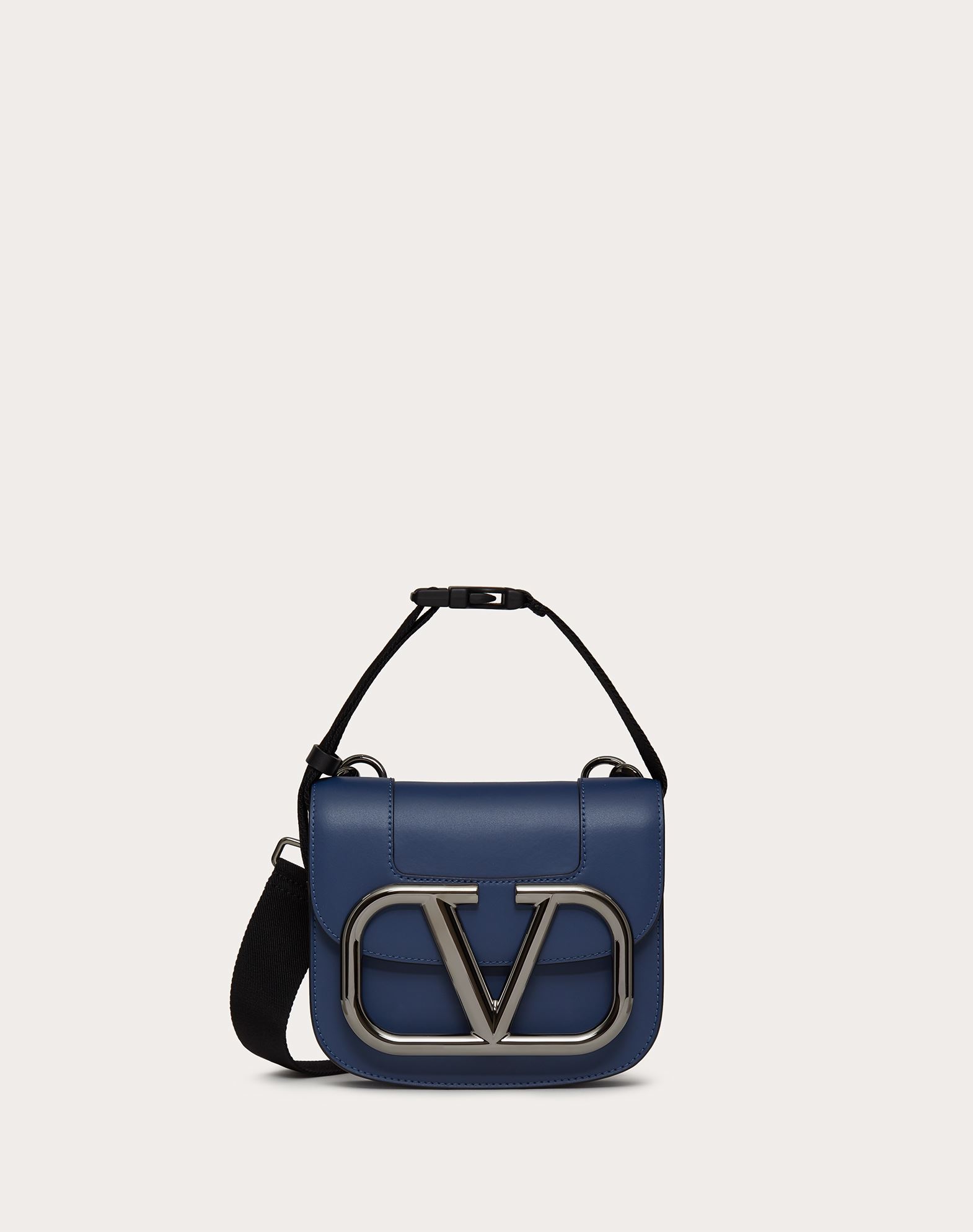Valentino Garavani Uomo Supervee Crossbody Bag In Leather In Bright Blue |  ModeSens