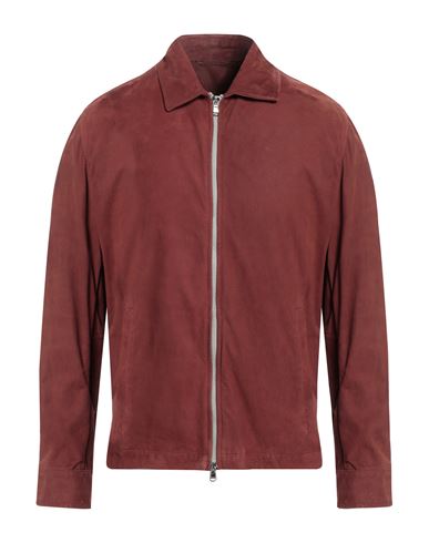 Barba Napoli Man Jacket Brick Red Size 40 Soft Leather