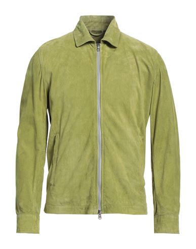 Barba Napoli Man Jacket Acid Green Size 38 Soft Leather