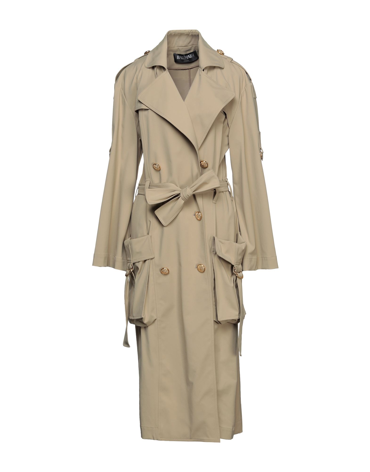 Balmain Overcoats In Sand