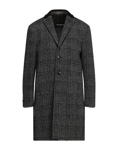 Man Coat Black Size 44 Polyester, Virgin Wool, Acrylic