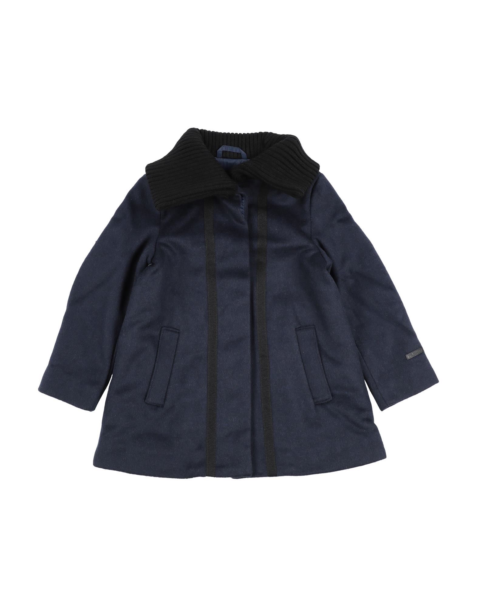 《セール開催中》TRUSSARDI JUNIOR ガールズ 3-8 歳 コート ダークブルー 4 ウール 55% / ポリエステル 45% / ナイロン