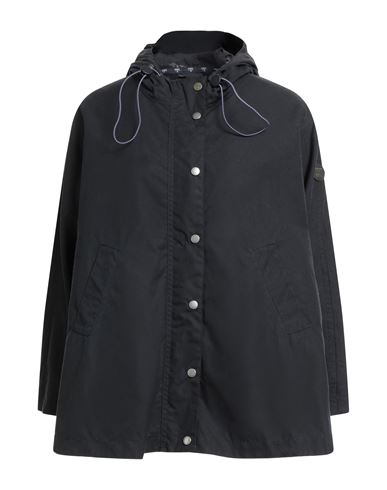 Barbour Woman Cape Midnight Blue Size 12 Cotton In Blue