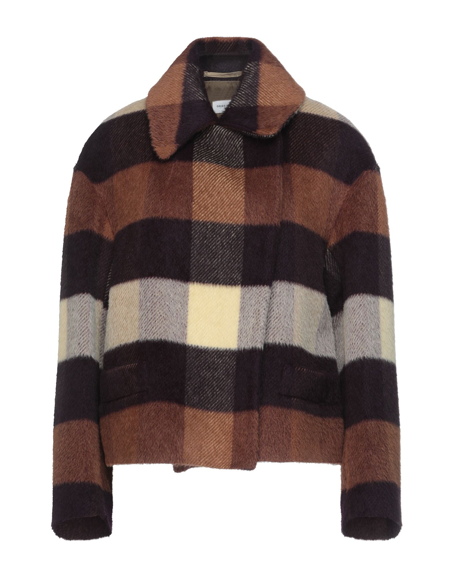 《セール開催中》DRIES VAN NOTEN レディース ブルゾン ダークパープル S 毛（アルパカ） 63% / ウール 37%