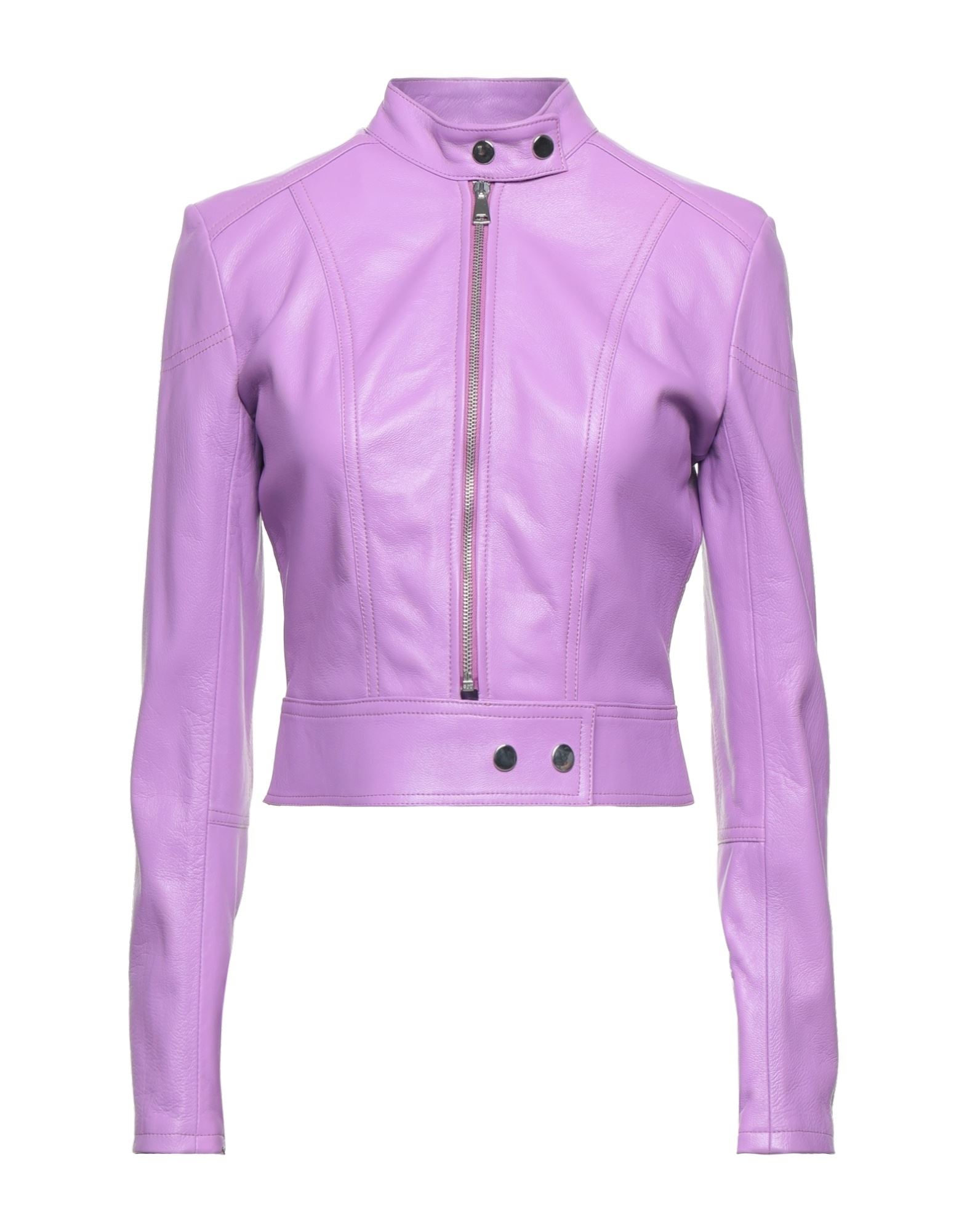 light purple leather jacket