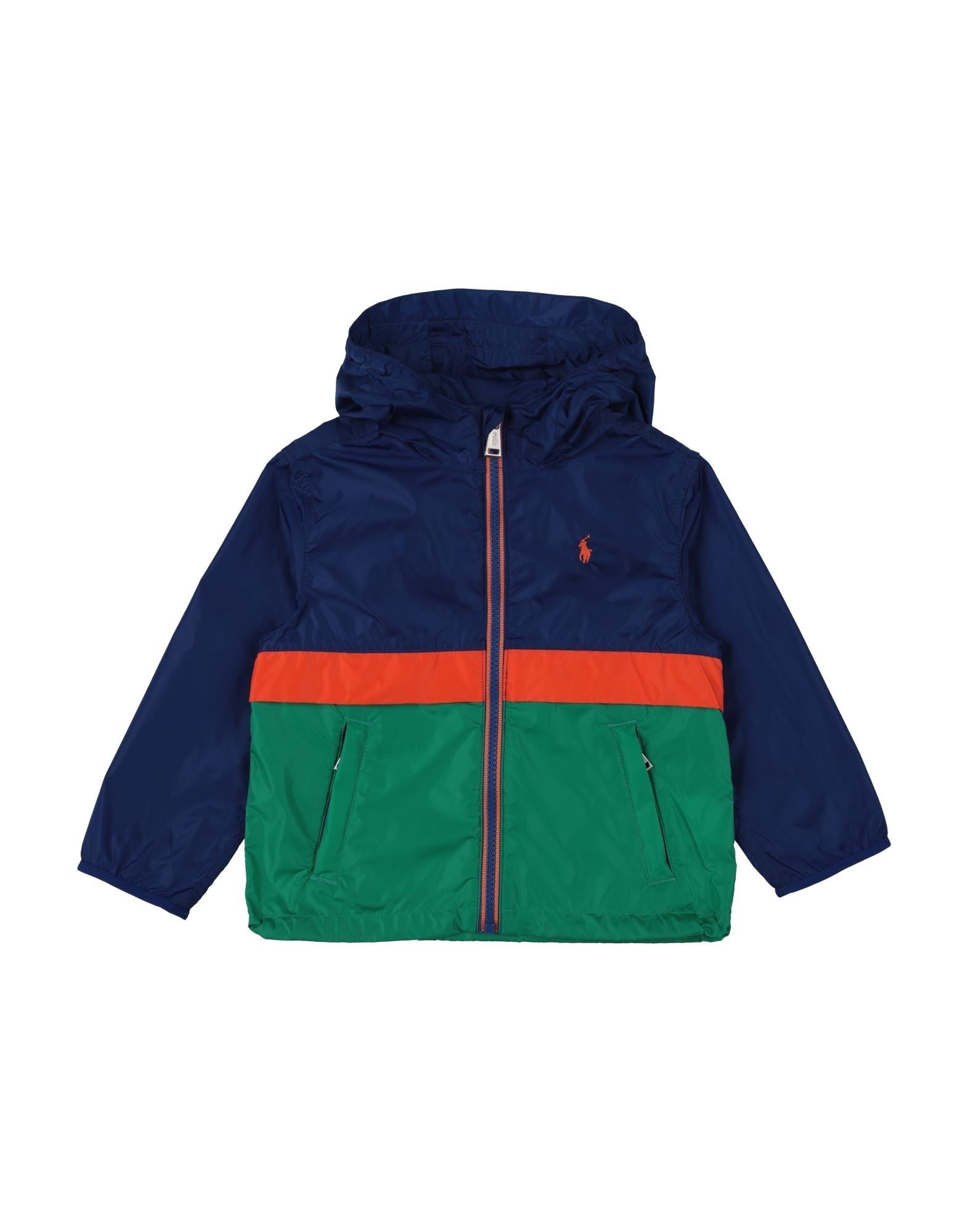 ＜YOOX＞ ★34%OFF！RALPH LAUREN ボーイズ 3-8 歳 ブルゾン ブルー 3 ナイロン 100% Color-Blocked Hooded Jacket画像