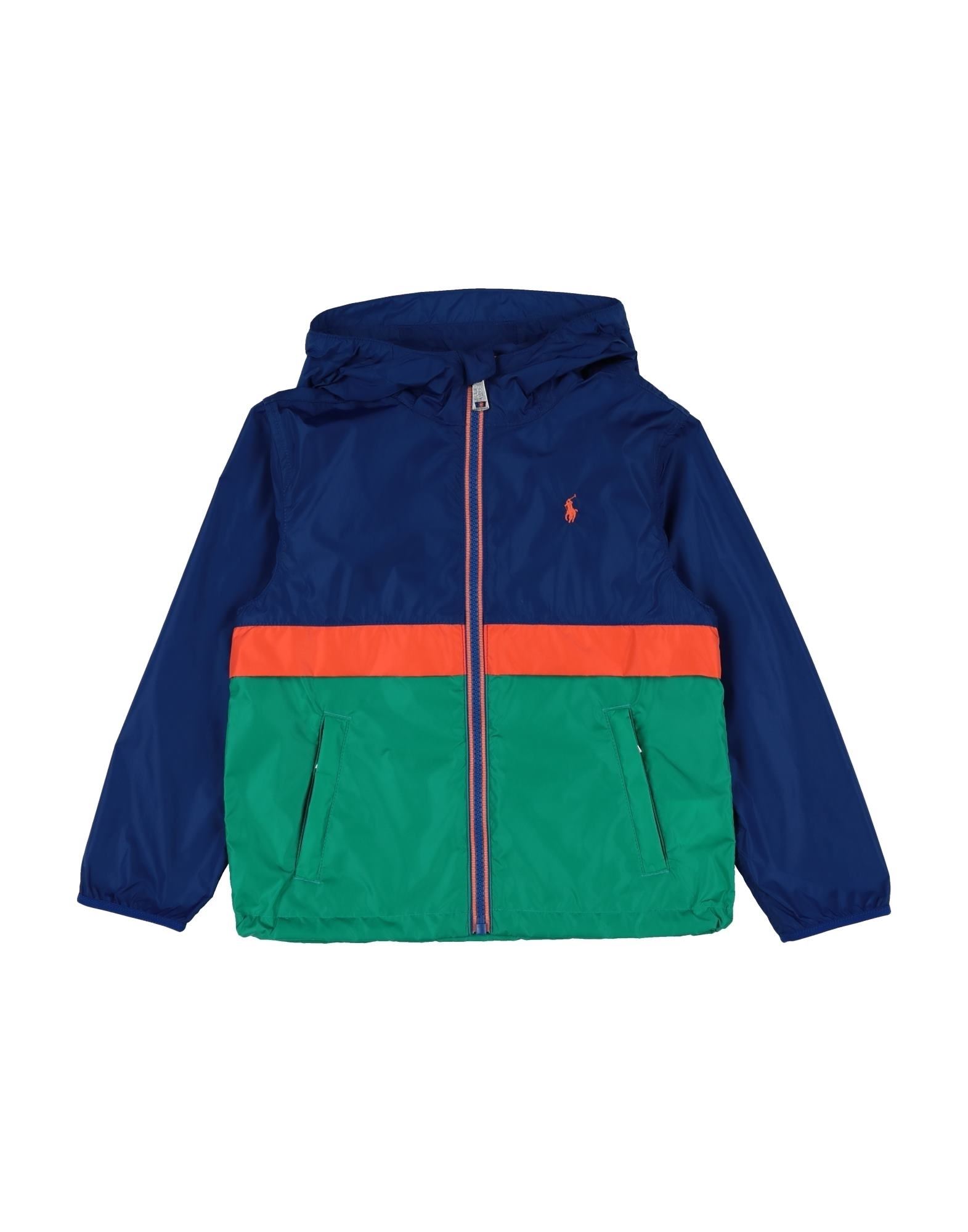 ＜YOOX＞ ★19%OFF！RALPH LAUREN ボーイズ 3-8 歳 ブルゾン ブルー 6 ナイロン 100% Color-Blocked Hooded Jacket画像