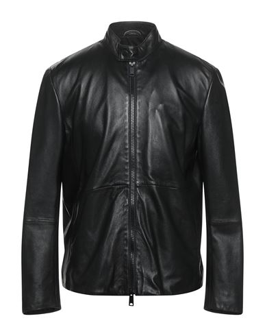 Emporio Armani Man Jacket Black Size 46 Lambskin