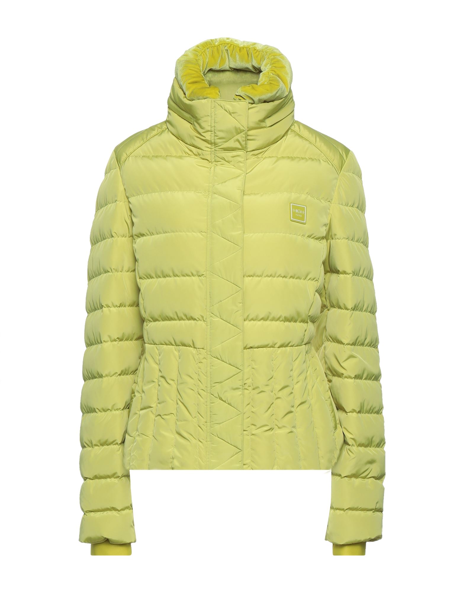 High Down Jackets In Acid Green