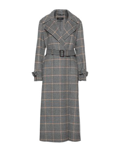 Shop Weekend Max Mara Woman Overcoat & Trench Coat Black Size 8 Virgin Wool, Polyamide