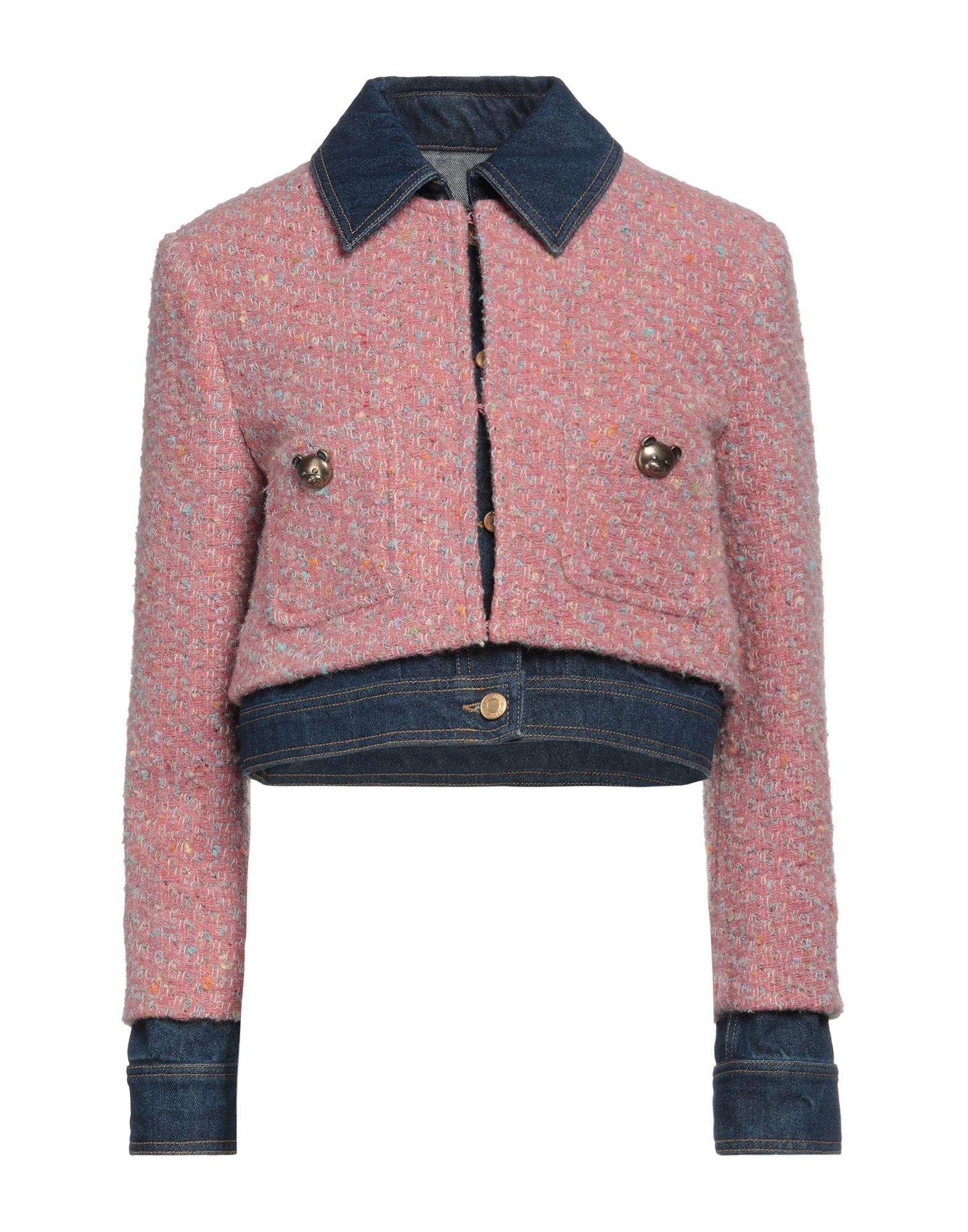Moschino Denim Outerwear In Pink