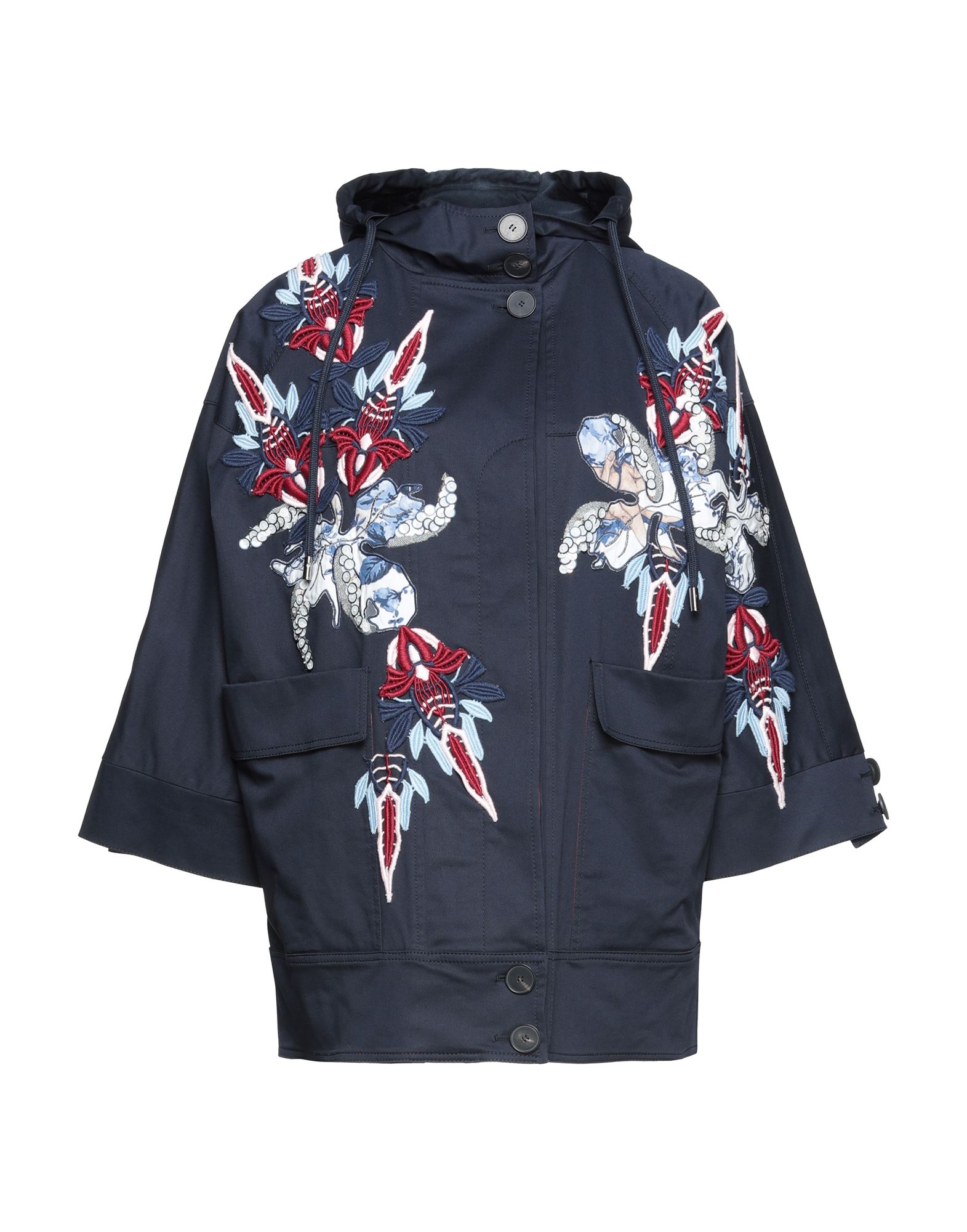 《セール開催中》ANTONIO MARRAS レディース ライトコート ダークブルー 38 コットン 86% / アセテート 8% / ポリウレタン 3% / レーヨン 3% / ガラス