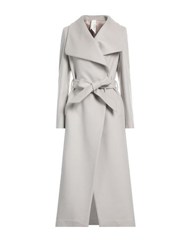 Annie P . Woman Coat Light Grey Size 12 Virgin Wool, Polyamide, Cashmere