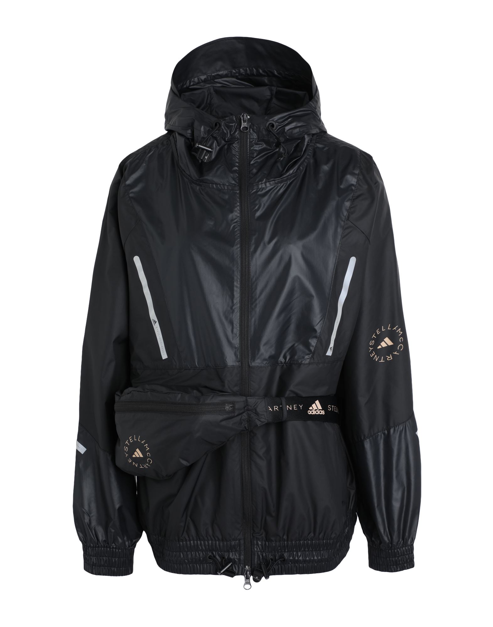 Adidas By Stella Mccartney Packable Windbreaker Jacket In Black | ModeSens